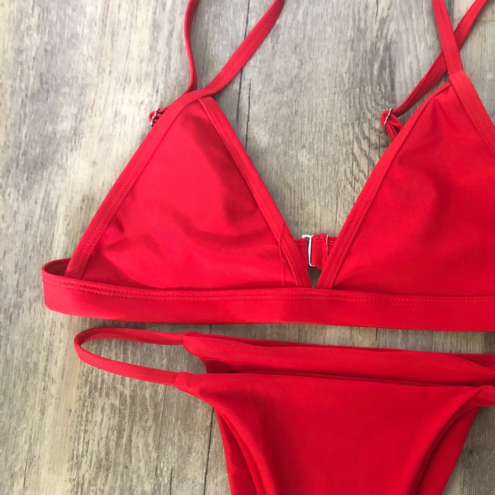 New never worn red high waisted bikini